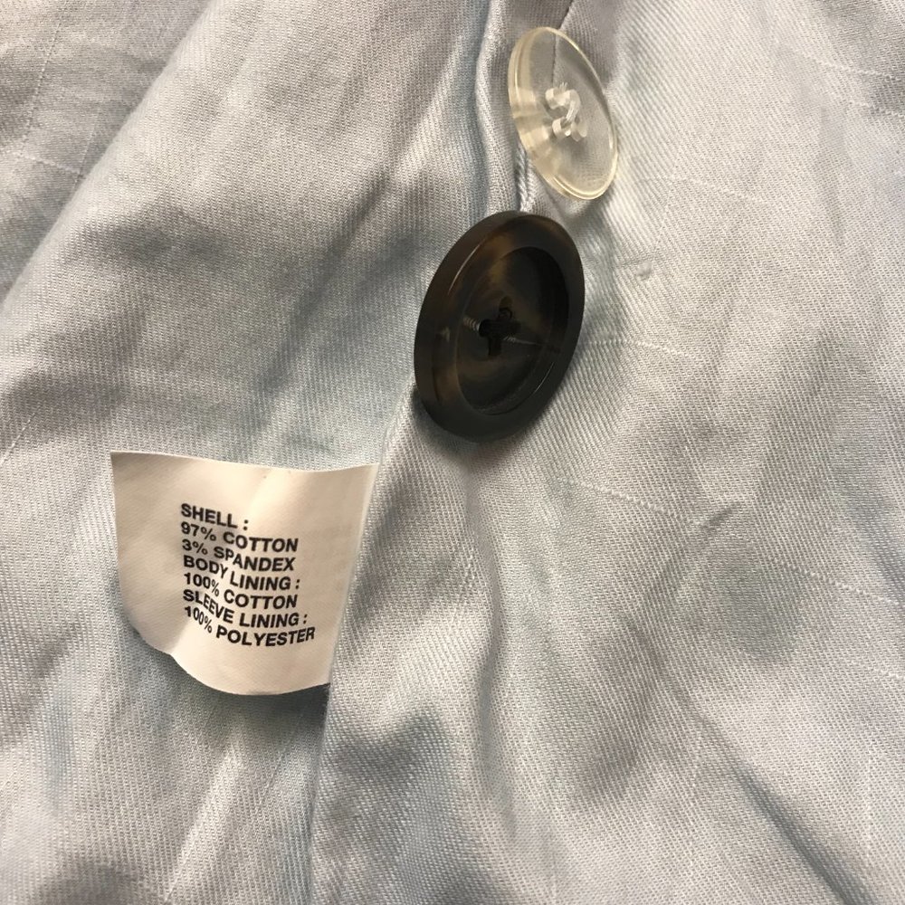 Gap Women's Pea Coat Jacket Size S Light Blue with Tie and Buttons - Picture 10 of 16